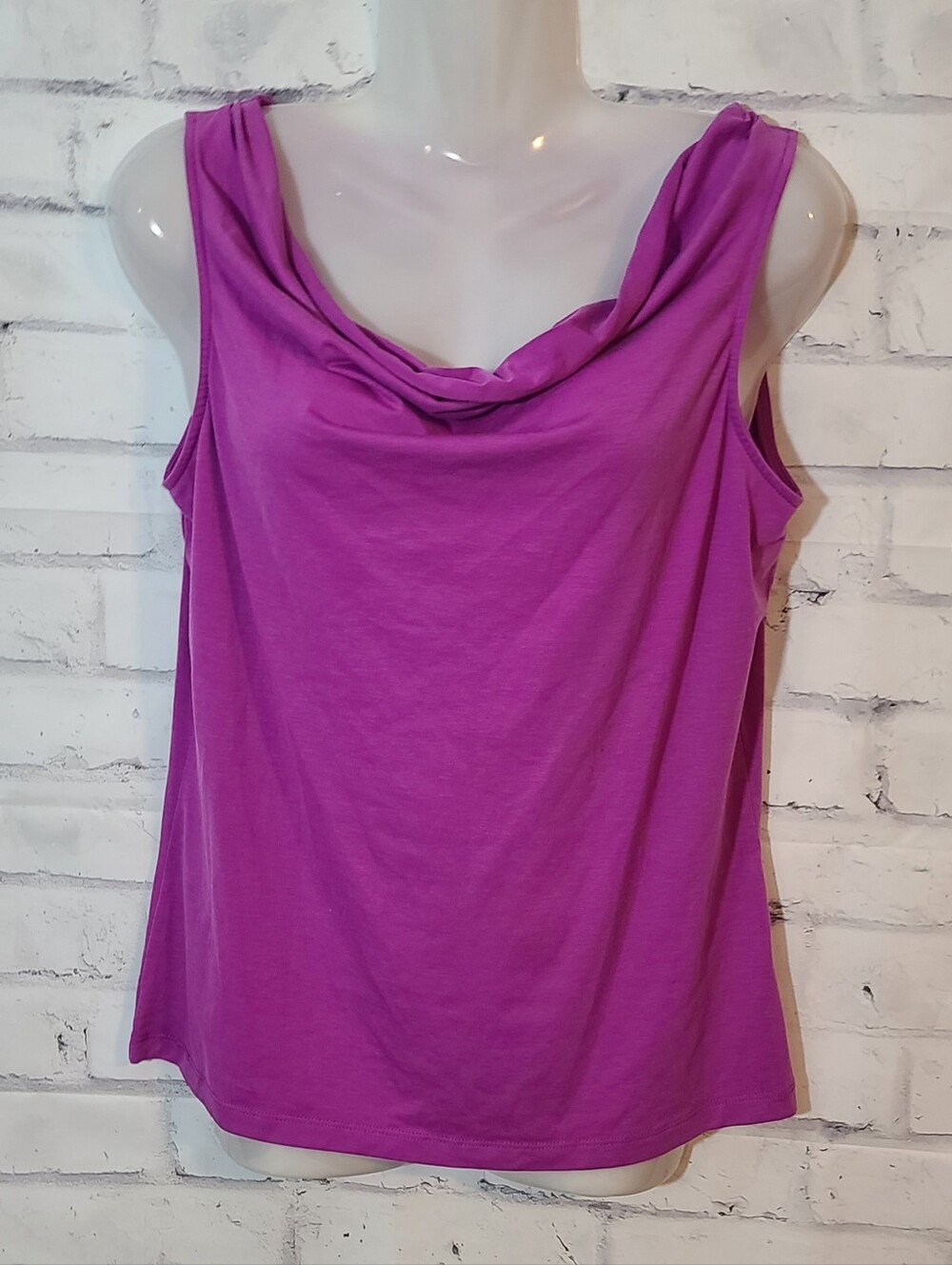 Title Nine Pink Cowl Neck Wide Strap Sleeveless Tank Top M